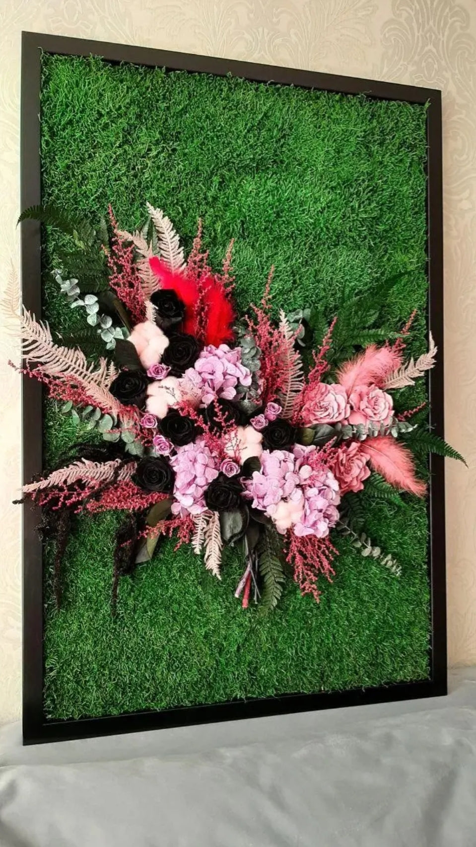 "Blooming Elegance" Moss Wall Frame