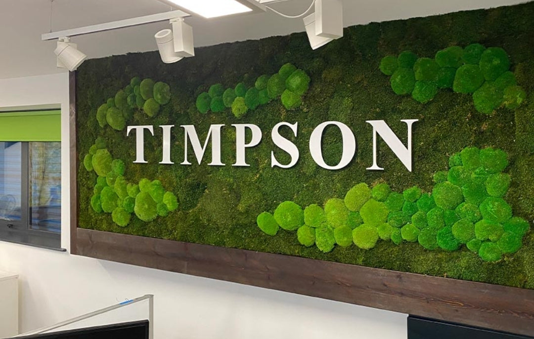 Branded Moss Wall with Custom Logo