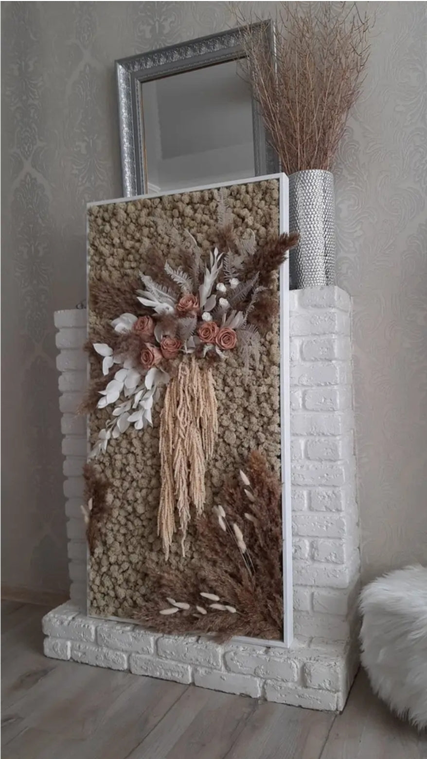Rustic Floral Wall Art Panel