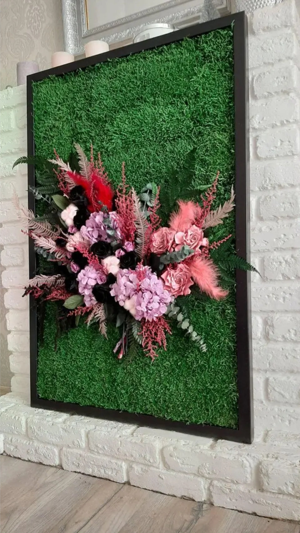 "Blooming Elegance" Moss Wall Frame