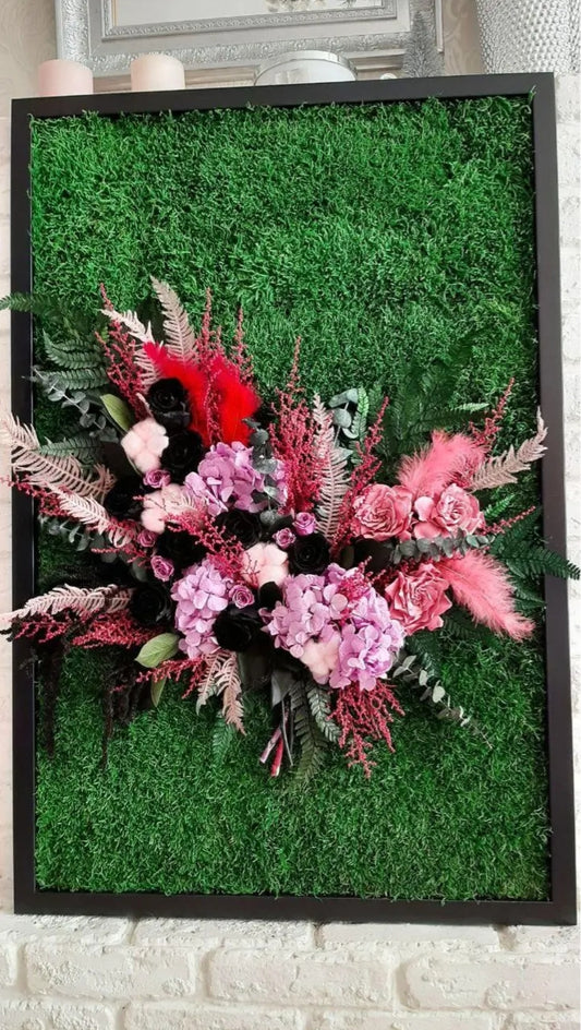 "Blooming Elegance" Moss Wall Frame