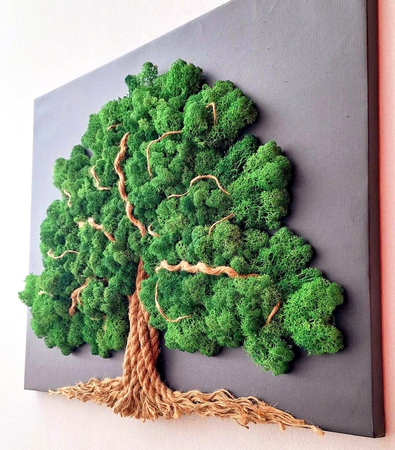 Preserved Moss Tree Wall Art