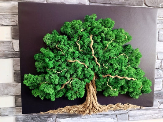 Preserved Moss Tree Wall Art